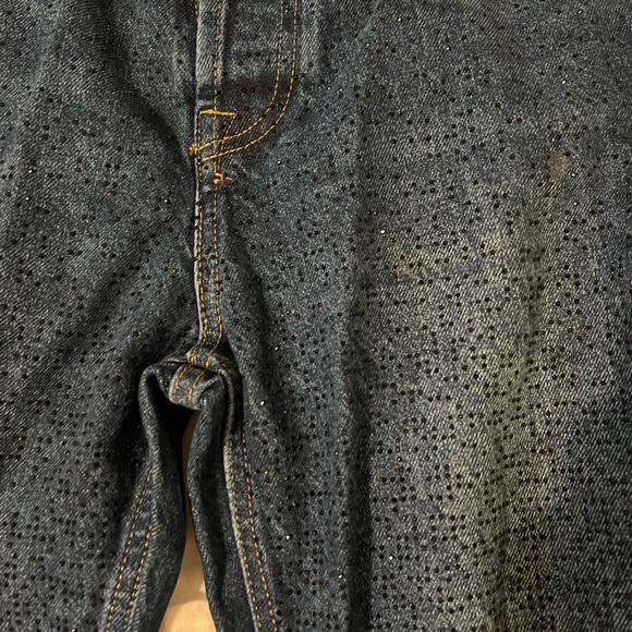 BNWT Zara Embellished Rhinestone Distressed Jeans - Picture 4 of 5